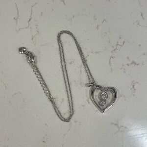 Brighton Women's Infinity Sparkle Petite Heart Necklace